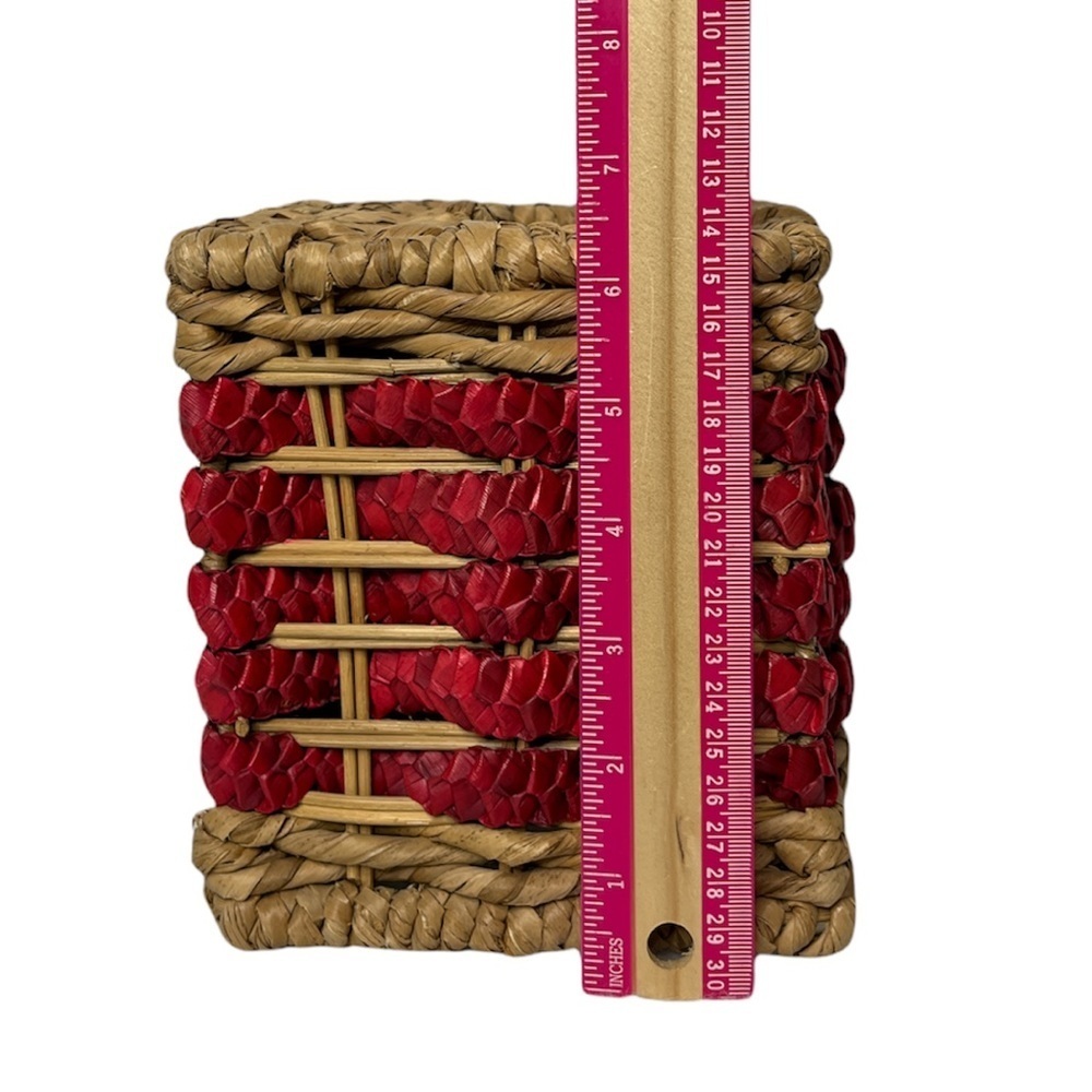 Rustic Woven Rattan Wicker Tissue Box Cover - Picture 5 of 5